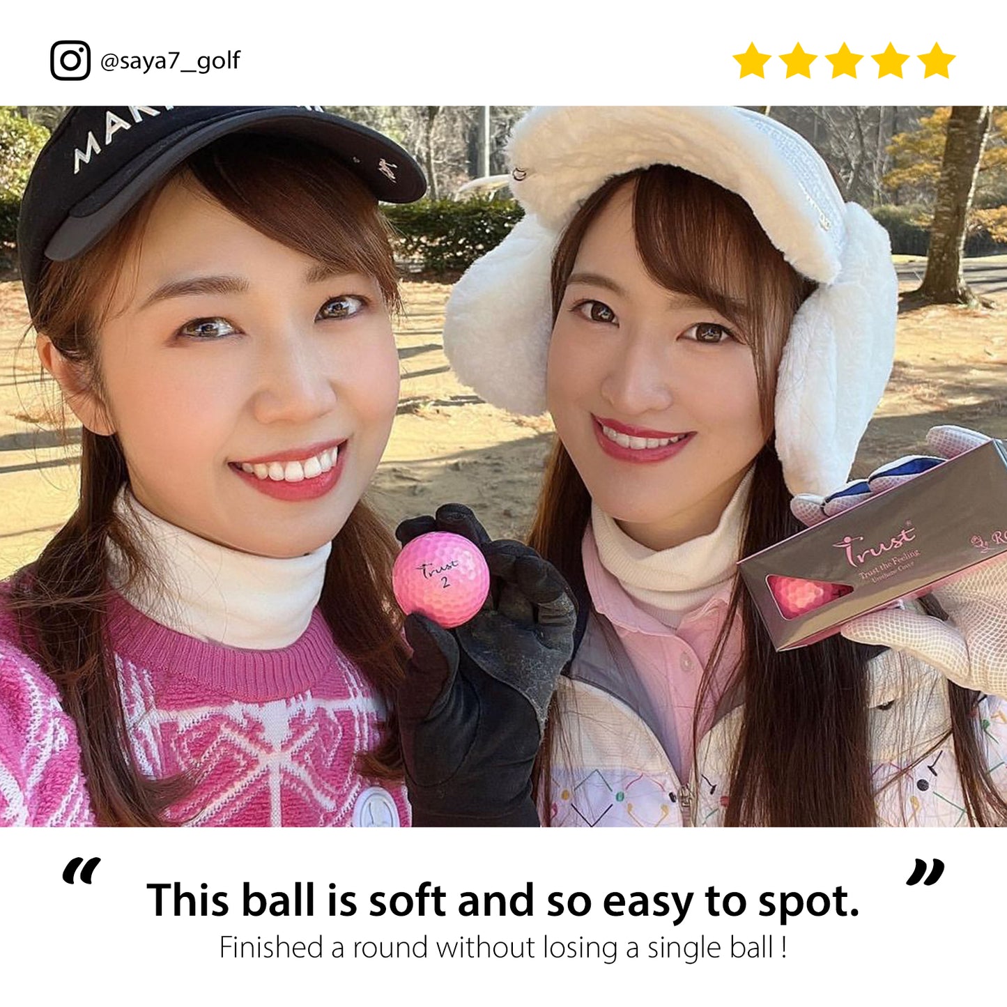 K9 Rosa Crystal Urethane Golf Ball - Golden Pink