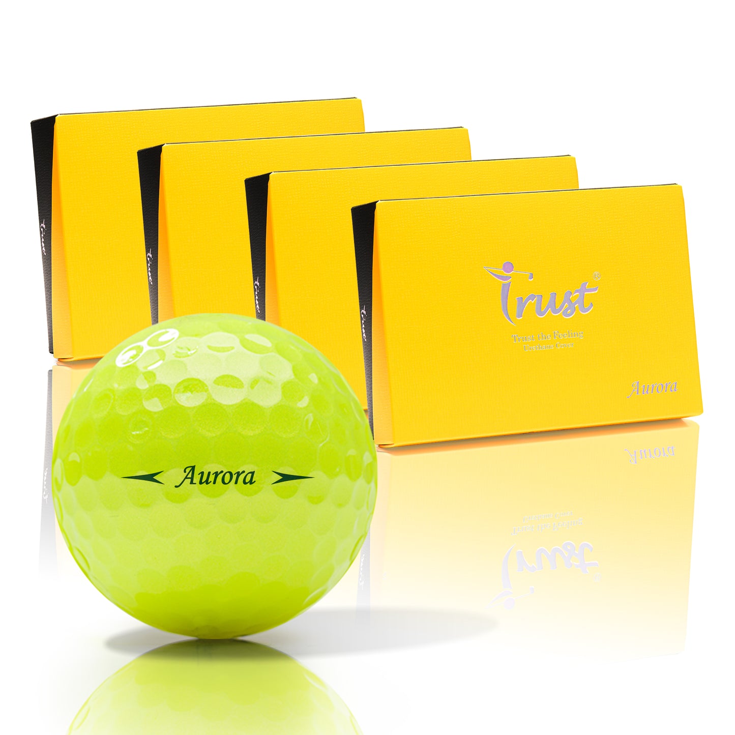 K9 Aurora Crystal Urethane Golf Ball- Loyal Yellow