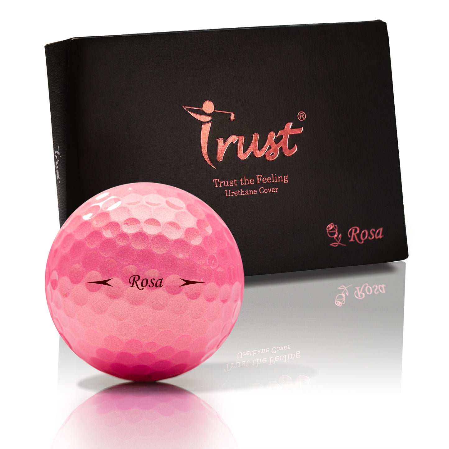 K9 Rosa Crystal Urethane Golf Ball - Golden Pink
