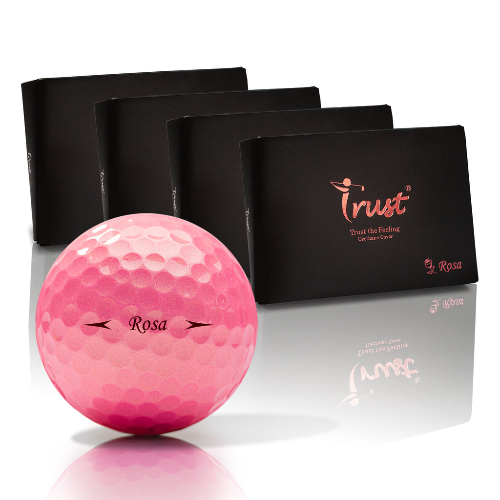 K9 Rosa Crystal Urethane Golf Ball - Golden Pink