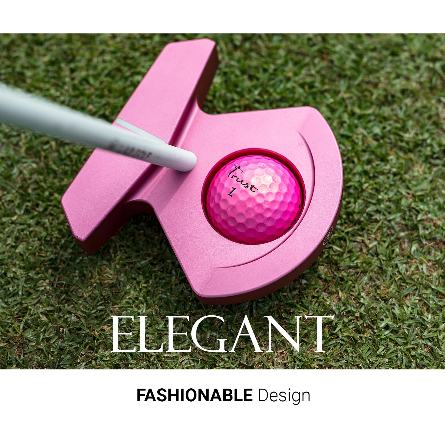 K9 Rosa Crystal Urethane Golf Ball - Golden Pink